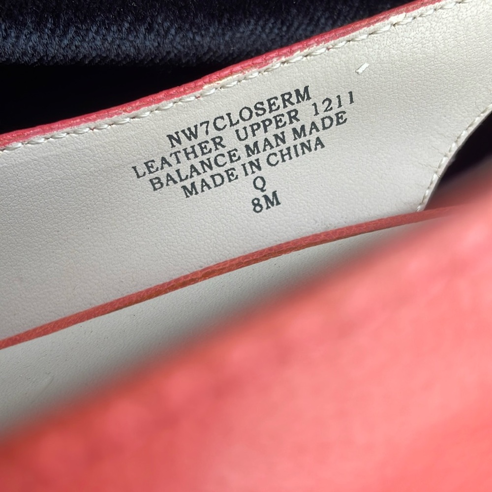 NINE WEST LEATHER PEACH PEEP TOE HIGH HEEL SANDALS - 8 - NEW ! 🍑🧡🔥 - Picture 11 of 13